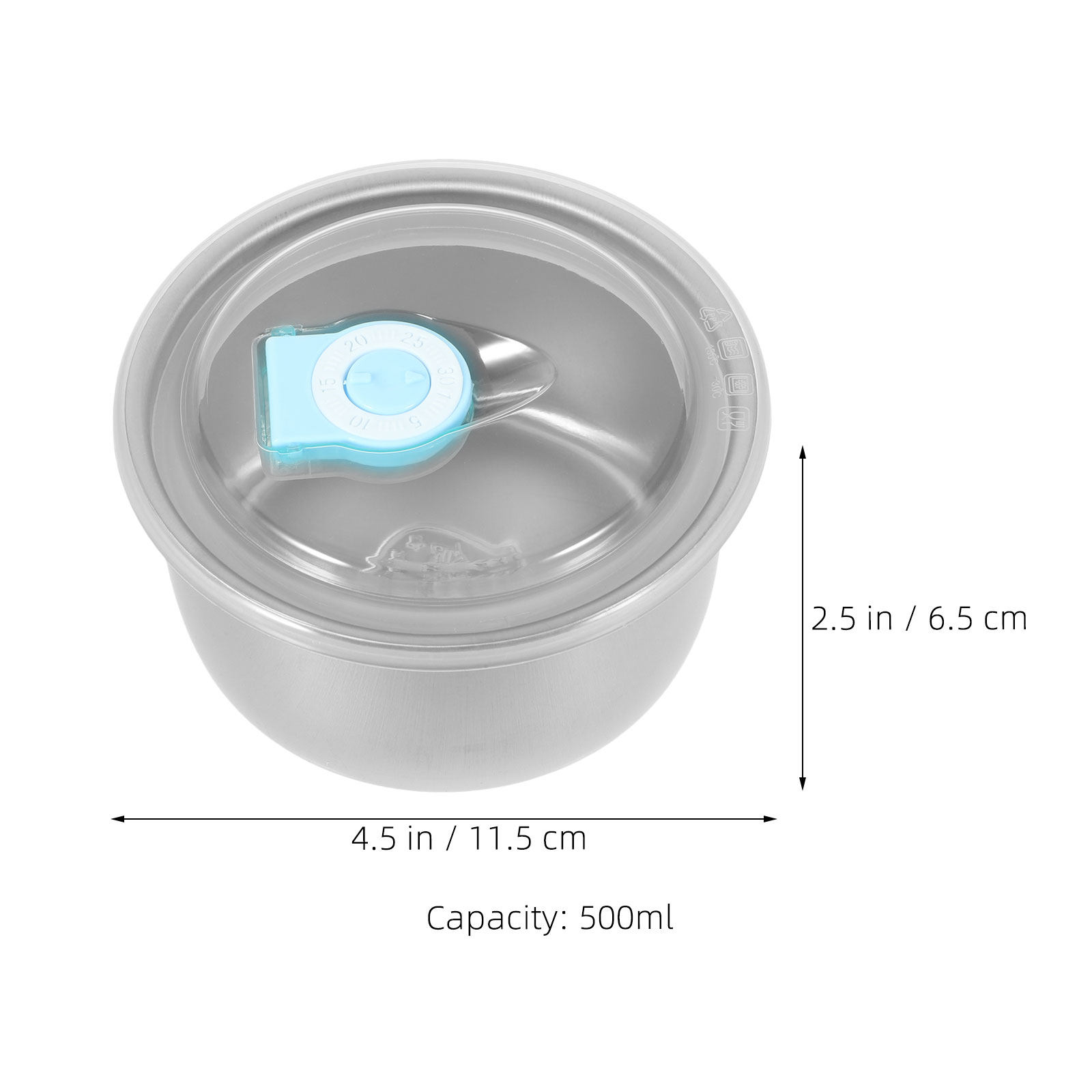 Meal Prep Bowl - กล่องไอศกรีมโฮมเมด 6 ชิ้น กล่องไอศกรีมสแตนเลส กล่องเก็บอาหารแช่แข็งแบบสุญญากาศ 500