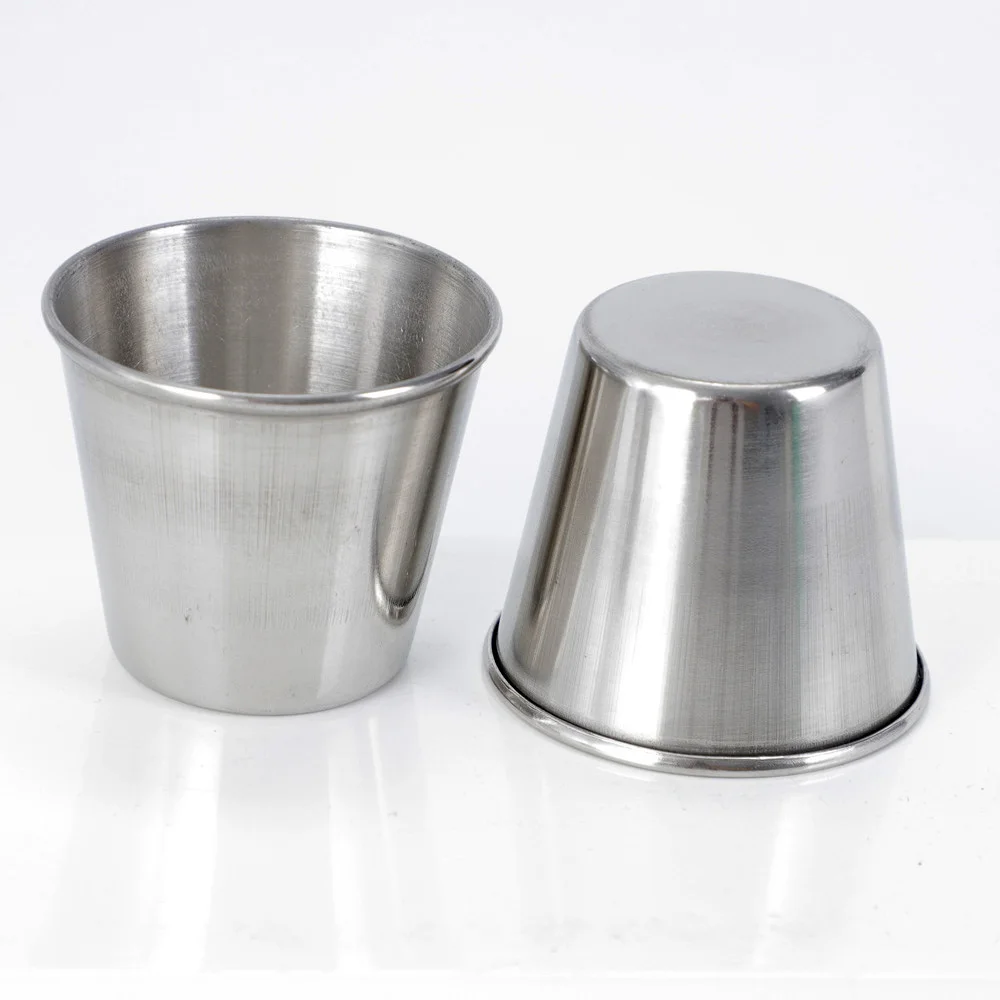 Sauce Dipping Cup - ถ้วยซอสสแตนเลส 45/70 มล. ถ้วยจิ้มหม้อไฟ ถ้วยซอสขนาดเล็ก จานใส่เครื่องปรุง