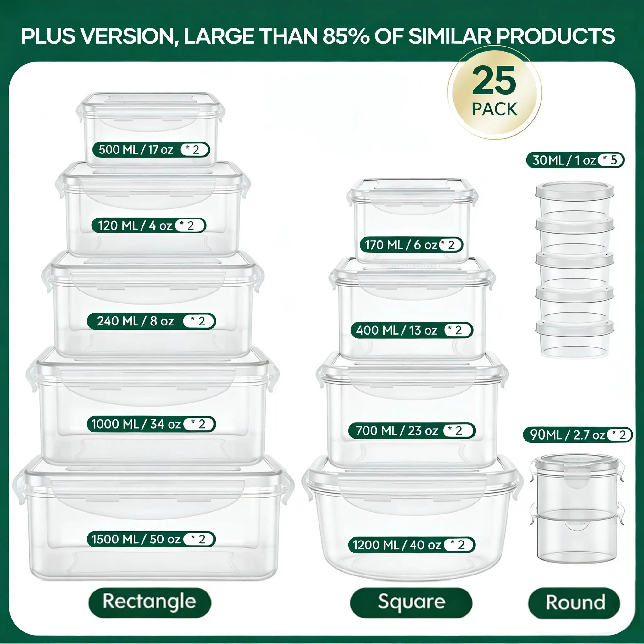 ชุดกล่องเก็บอาหารขนาดใหญ่ 40/4 - Meal Prep Kitchen บทวิจารณ์และราคา