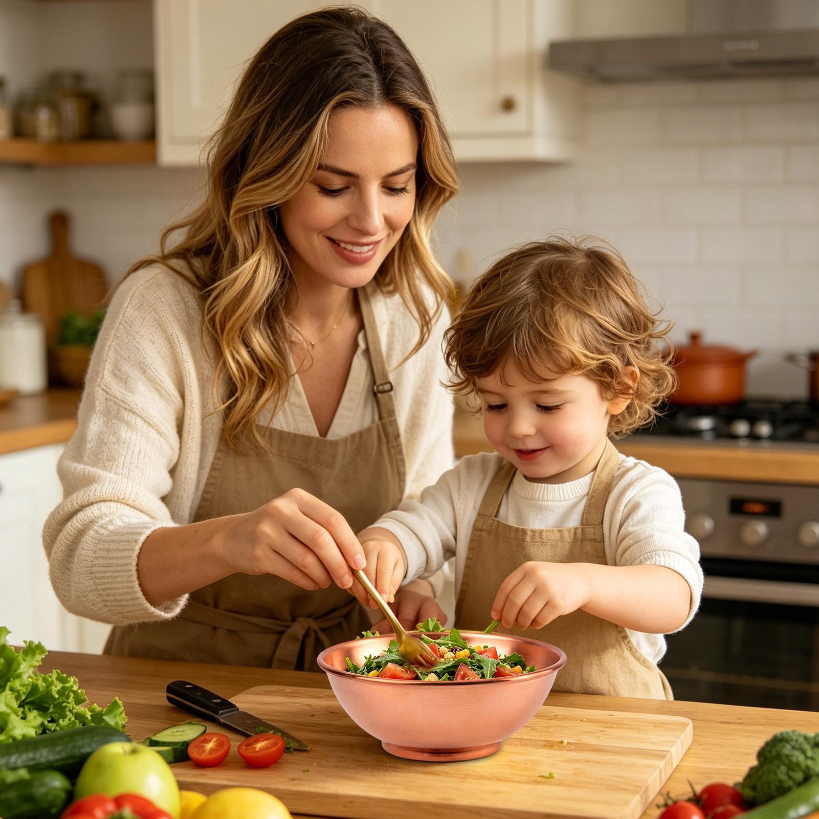 ชามทองแดงขนาดใหญ่ ภาชนะเก็บของ - Meal Prep Bowl บทวิจารณ์และราคา